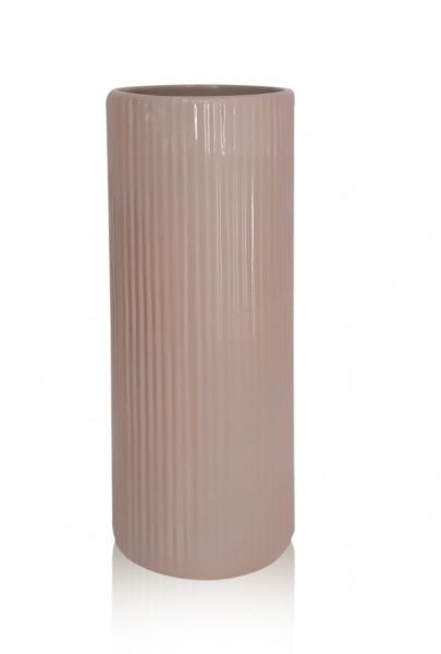Ваза керамическая бежевая Velvet цилиндр 5001-40 Eterna