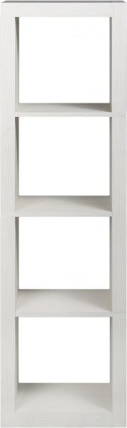 Стелаж двосторонній Inteo Кубус МІКС 1х4 (3D HDF) 438x1500x290 мм вудлайн кремовий 