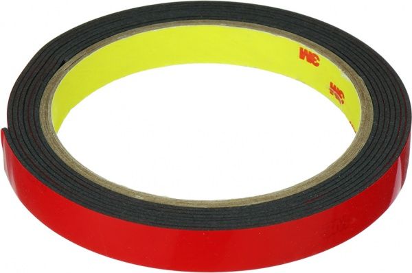 Стрічка автомобільна 3M двостороння для монтажу молдингів 12x1,1 мм 5 м чорний