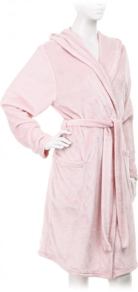 Халат з мікрофібри La Nuit капюшон з вушками р. XL рожевий