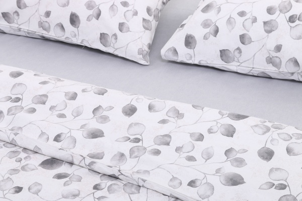 Комплект постельного белья Basic Весна премиум 2.0 серый Luna 