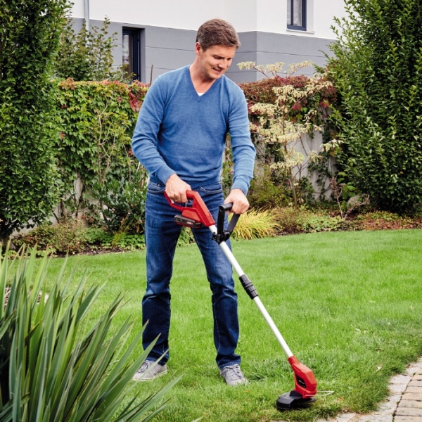 Газонокосарка акумуляторна Einhell GE-CM 18/33 Li Set + тример (3413262)