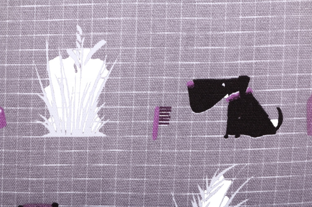 Подушка декоративна Песики 40x40 см сіро-бузковий Homeline