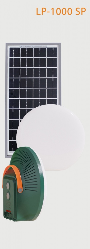 Лампа акумуляторна Astor POWER-BANK із сонячною батареєю 1000 Lm green LP1000SP