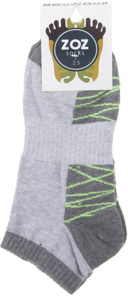 Шкарпетки чоловічі ZOZ спорт р. 25 сірий меланж 