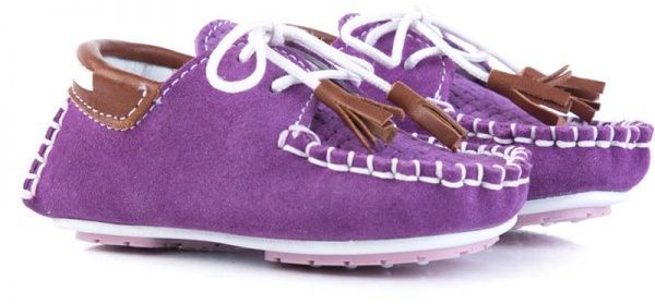 Пинетки детские MIRACLE р. 18 0-1-16-3 фиолетовый с коричневым 