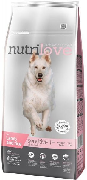 Корм NutriLove ягня та рис 12 кг