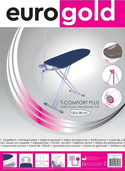Прасувальна дошка Eurogold T-COMFORT PLUS (E) 120х38см 