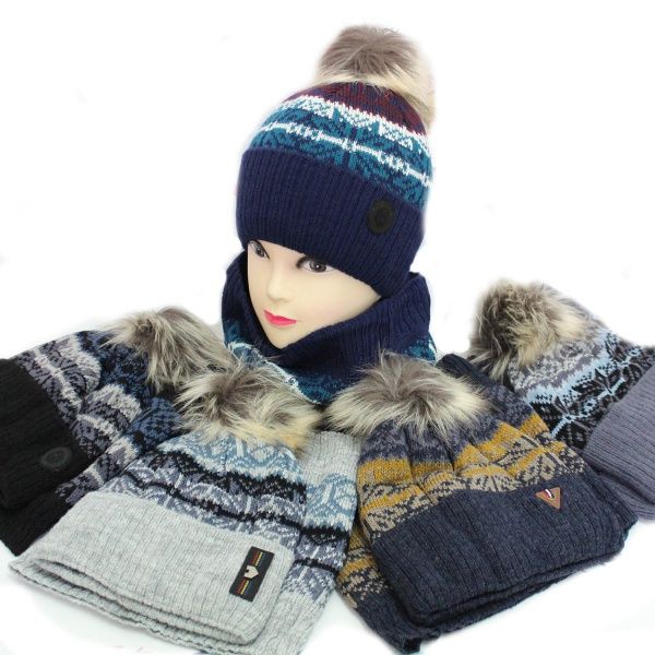 Комплект шапка + шарф р.52-54 в асортименті 1394К 