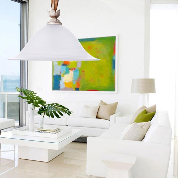 Підвіс Геотон НСБ 01-60-947 Рома-136 1x60 Вт E27 білий із золотистим 