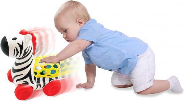 Игрушка-каталка Kiddieland Веселая зебра 056812