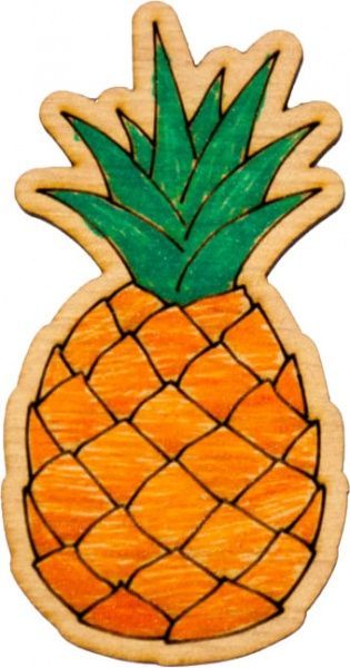 Игрушка деревянная Зірка магнит Фрукты-овощи