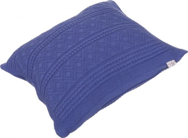 Наволочка декоративна ажурна Лавандова 45x45 см темно-синій Прованс 