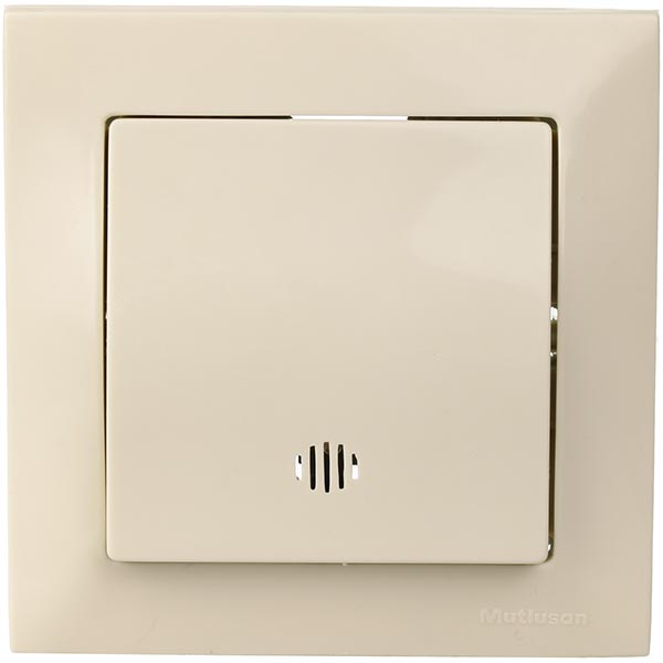 Вимикач одинарний з підсвіткою Mutlusan Candela кремовий