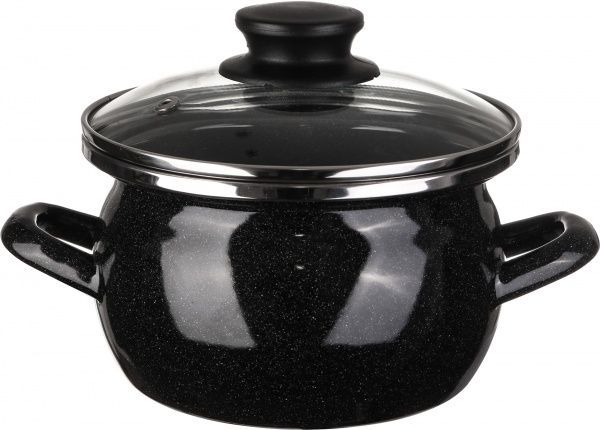Кастрюля с крышкой Мрамор 1,5 л 2415112 Omelia