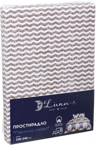 Простынь Basic Северное сияние 2 240x220 см коричневый La Nuit 