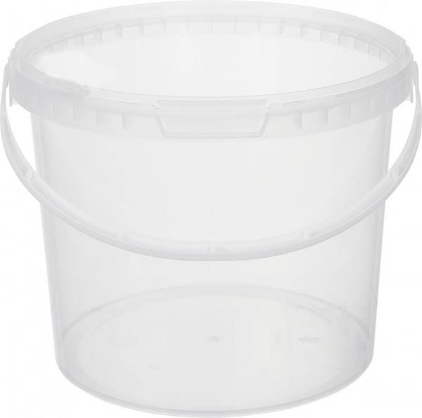Відро без кришки Пласт-Бокс кругле з пластиковою ручкою (05UL/3) 5 л прозорий 