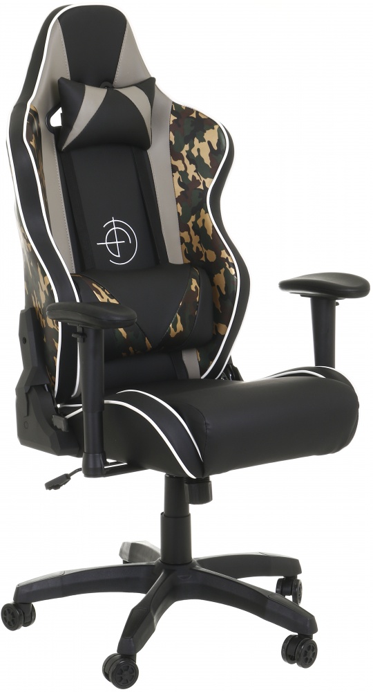 Кресло игровое Сана черный/серый/камуфляж