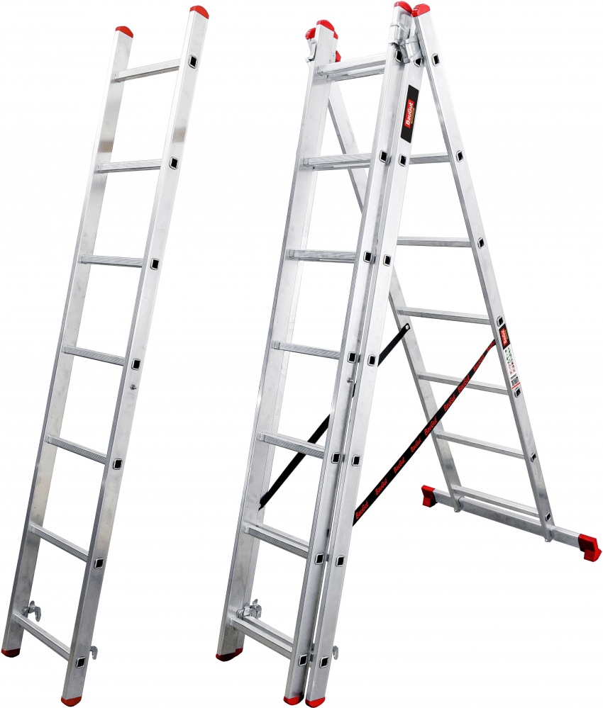 Лестница 3-секционная универсальная BauGut Meister 3T 3х7 (90221460)