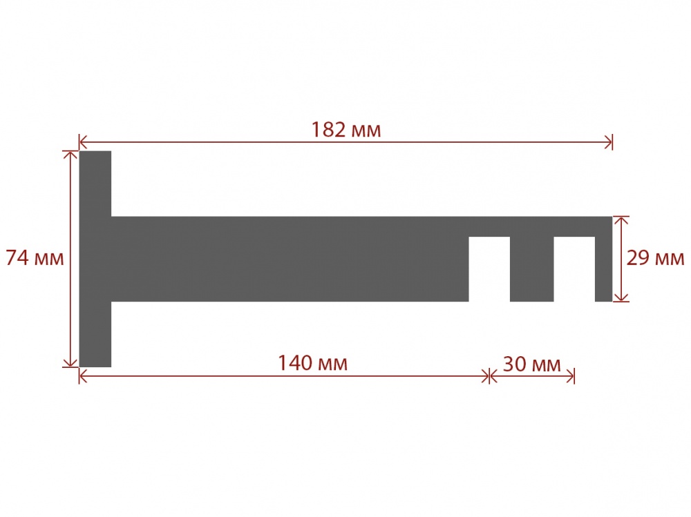 Держатель для карниза Quadrum Square line двойной 17 см белый 1 шт.