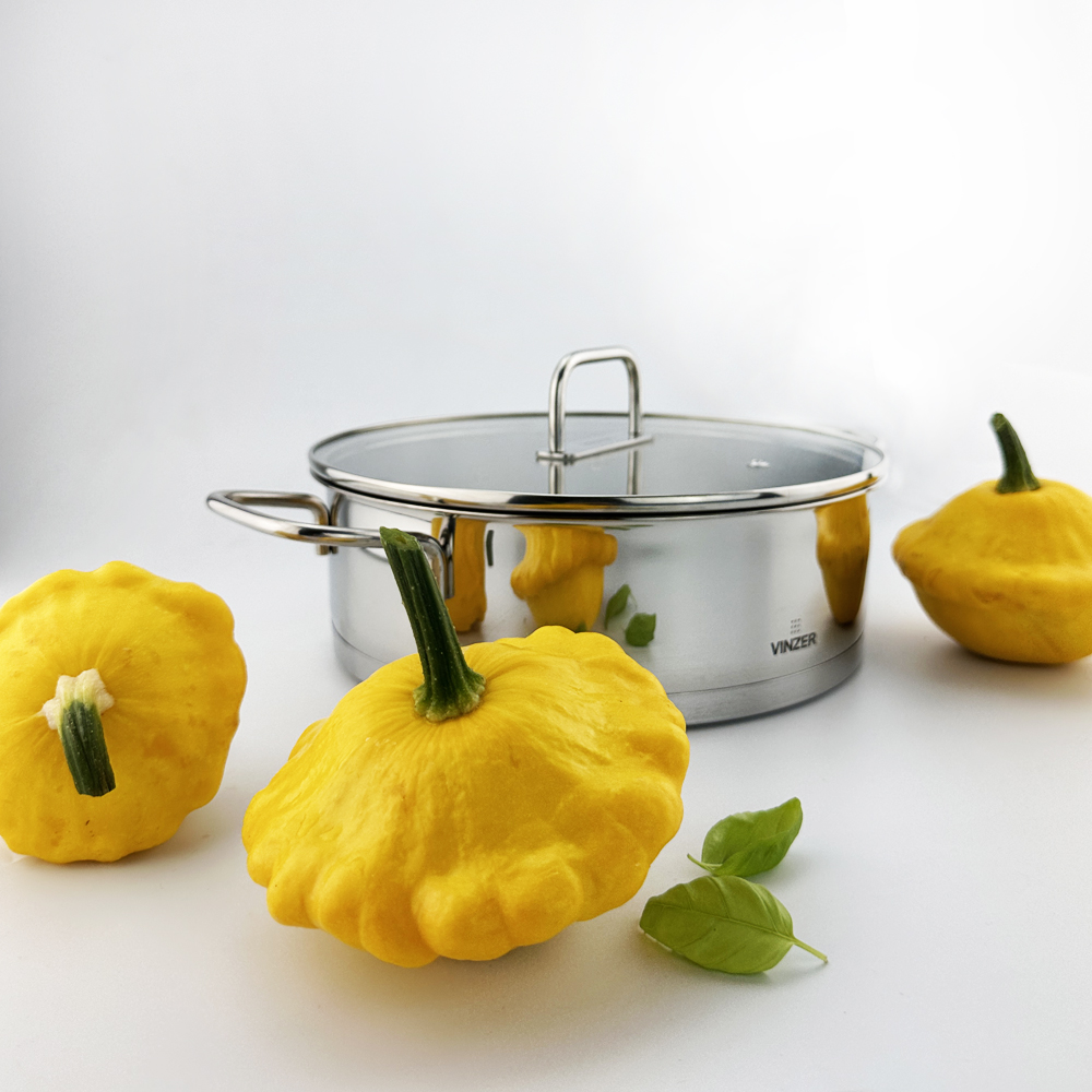 Сотейник с двумя ручками и крышкой Vinzer Glossy Line 3,2 л 50046