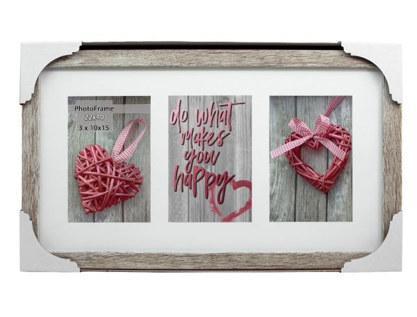 Фоторамка з паспарту SvitArt FKP-3-1913-1B 10x15 см дерево світле 