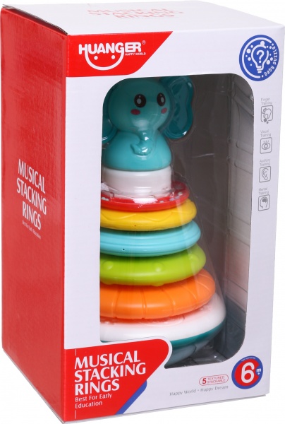 Развивающая игрушка Hang Wing IC пирамида-неваляшка Слонёнок HW20115326