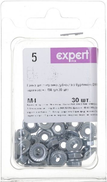 Гайка М4 30 шт DIN6923 Expert Fix