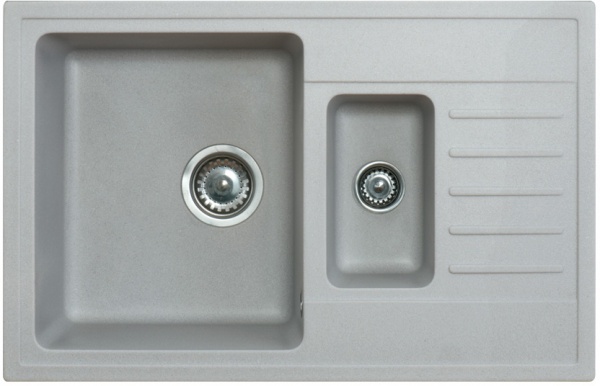 Мойка для кухни Metalac Х granit-QUADRO PLUS серая 