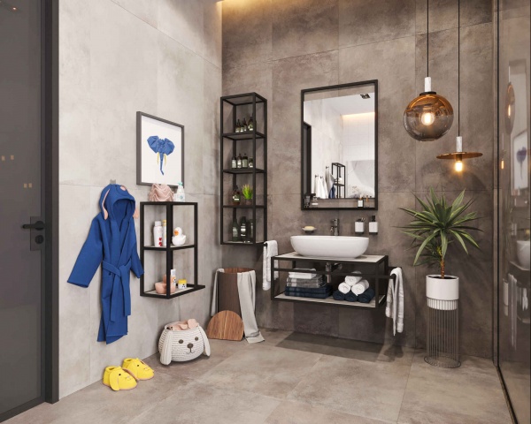 Дзеркало з поличкою Altstahl ICON 60х100x14 см чорне 