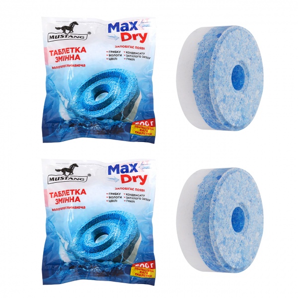 Таблетки змінні Mustang Max Dry Box (2х500г) (MSA500TT )