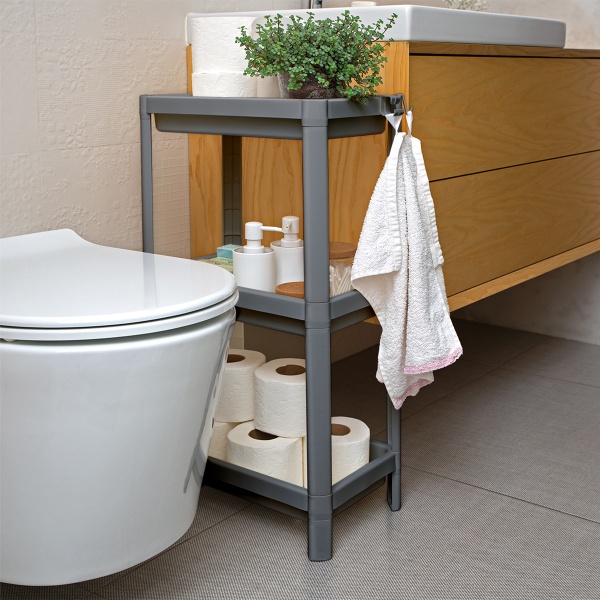 Этажерка MVM 700х360х230 мм серый (FH-22/3 GRAY)