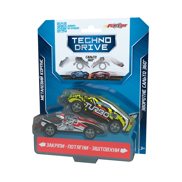Игровой набор TechnoDrive Крутой переворот в ассортименте 2 шт. 1:43 1311