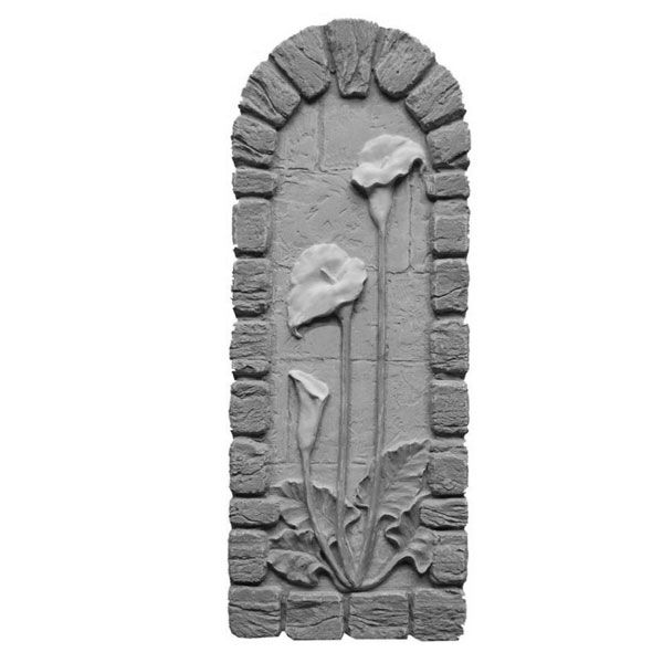 Декор гипсовый Калла серебро