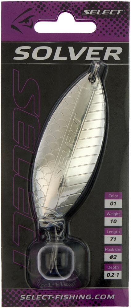 Блесна Select Solver 10.0g 71mm #01 10 г Блесна Select Solver 10.0g 71mm #01 silver