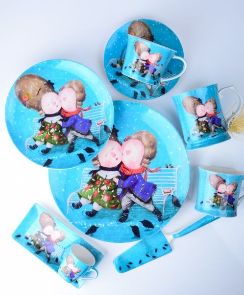 Тарілка десертна Gapchinska Перший поцілунок 20 см 924-340 Gapchinska