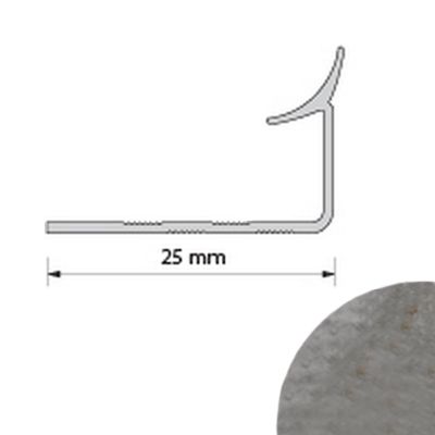 Уголок ПВХ 12.5x2500 мм внутренний мрамор серый