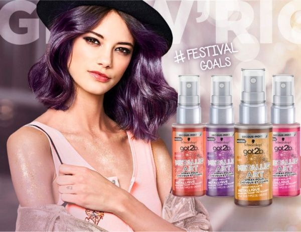 Спрей-блиск Got2b Metallic Art фіолетовий 50 мл