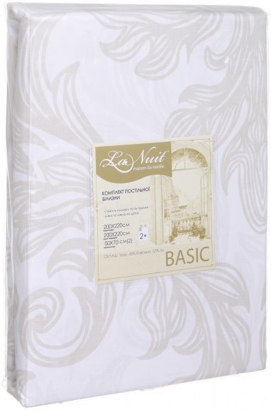 Комплект постільної білизни Basic Вензель 2.0 білий La Nuit 