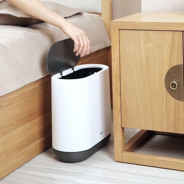 Ведро для ванной MVM BP-14 белый с черным