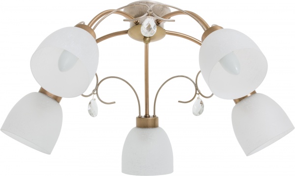 Люстра стельова Luminex Bravo white 5xE27 білий 6054 