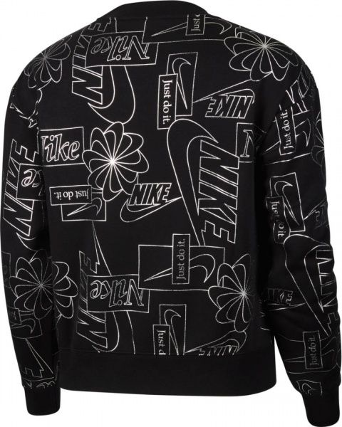 Джемпер Nike W NSW ICN CLSH FLC AOP TOP CZ1868-010 р. S чорний