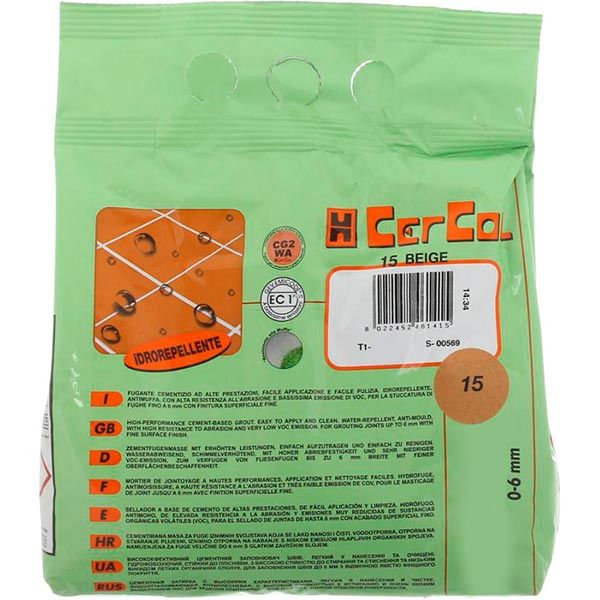 Фуга Cercol F.15 Setastuc 15 2 кг бежевий