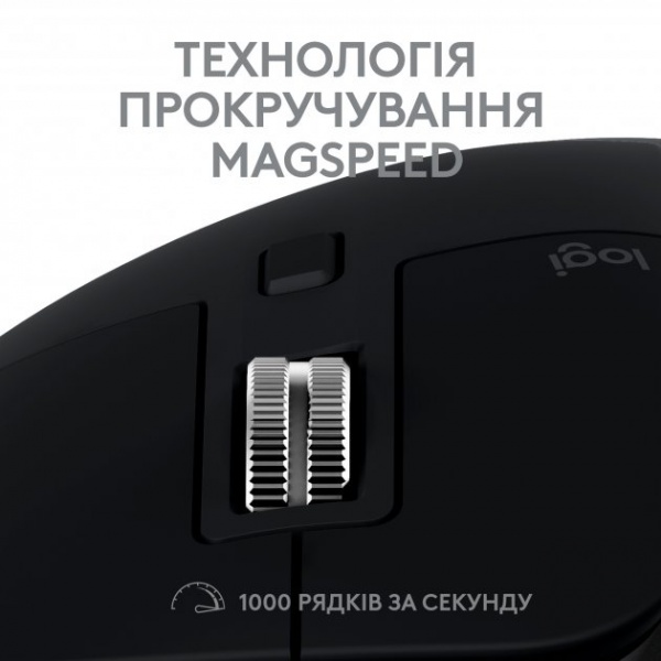 Мишка Logitech MX Master 3S For Mac Performance Wireless Mouse space grey (L910-006571) 