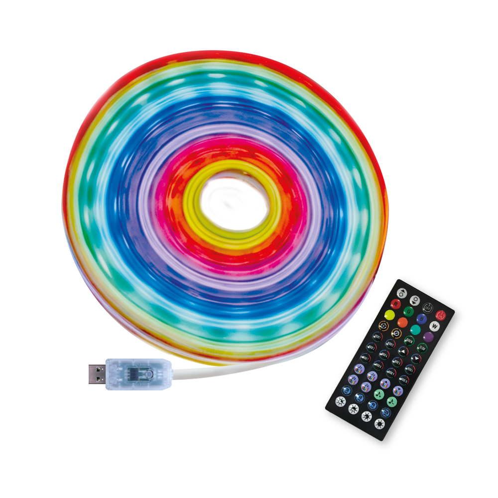 Лента светодиодная ELM Neon SMD 3535 38LED 5 м 8 Вт IP65 5 В разноцветный (RGB) 19-0018