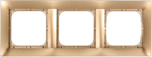 Рамка тримісна OSPEL IMPRESJA горизонтальна золотий R-3Y/28