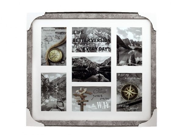 Фоторамка з паспарту SvitArt FKP-7-1913-5A 10x15 см сіро-коричневий 