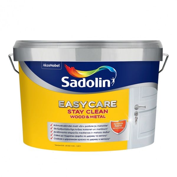 Емаль Sadolin EasyCare Wood&Metal BW біла мат 4,7л