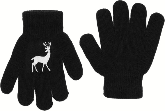 Варежки YO! олень р.14 /черный