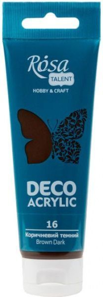 Краска акриловая Коричневая темная матовая 322216 75 мл Rosa Talent